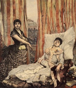 モルヒネ中毒者 作： Georges Moreau de Tours