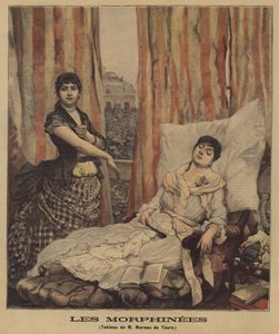 モルヒネ中毒者 作： Georges Moreau de Tours