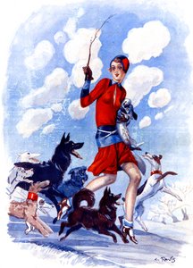 春のいたずらっ子、危険なミイラの女の子 - イラスト：la Vie Parisienneより