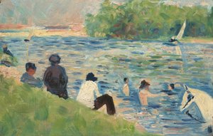 入浴者 アニエールの入浴者のための研究、1883-1884。