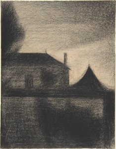 夕暮れの家 作： Georges Pierre Seurat