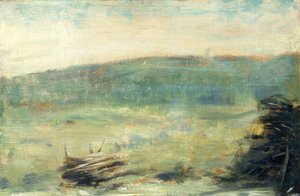 1878年または1879年のサントゥアンの風景。 作： Georges Pierre Seurat