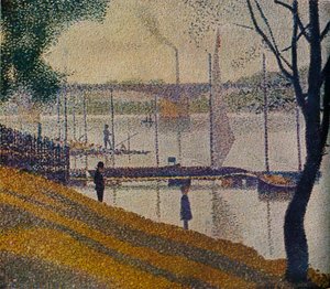 クルブヴォア橋、1886年 作： Georges Pierre Seurat