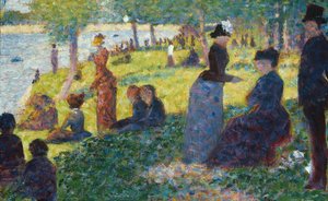 La Grande Jatteのオイルスケッチ、1884年。 作： Georges Pierre Seurat