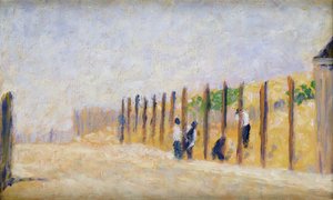 ポーランド人の押し込み、1882年 作： Georges Pierre Seurat