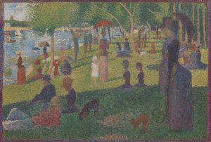 La Grande Jatte の A Sunday の習作、1884 年。 作： Georges Pierre Seurat