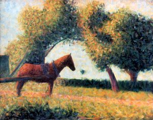 ハーネスドホース、1883 作： Georges Pierre Seurat