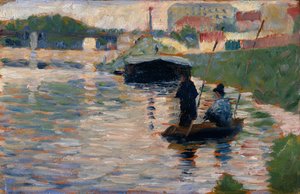 セーヌ川の眺め、1882～83 年。 作： Georges Pierre Seurat