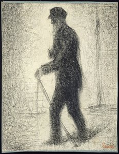 ウォーキング、1882年頃 作： Georges Pierre Seurat