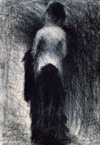 後ろから見た女c1880-1891 作： Georges Pierre Seurat