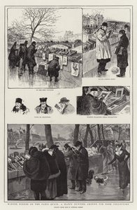本のコレクターのための幸せな狩猟場、パリのクワの冬景色 作： Georges Redon