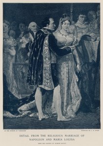 ナポレオンとマリアルイーザの宗教的な結婚からの詳細 作： Georges Rouget