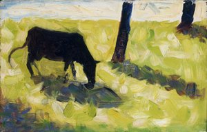 草原の黒牛 作： Georges Seurat