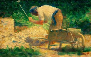 手押し車ブレーカー、Le Raincy（Steinklopfer） 作： Georges Seurat