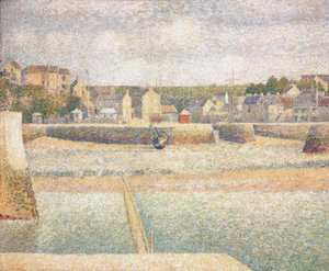 干潮時のポルテンベッシンの外港 作： Georges Seurat
