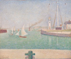 オンフルール港入り口 作： Georges Seurat