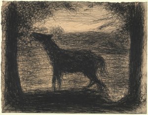 子馬（ル・プーラン）、1882〜83年（敷き紙に鉛筆画） 作： Georges Seurat