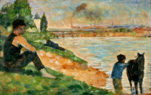 G.Seurat、入浴場所の研究 作： Georges Seurat