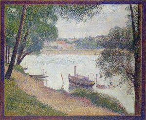 灰色の天気、Grande Jatte。 1886年頃？88 作： Georges Seurat