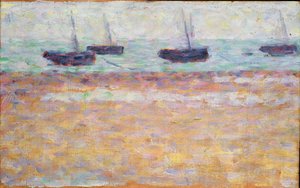 グランドキャンプの港（4ボート） 作： Georges Seurat