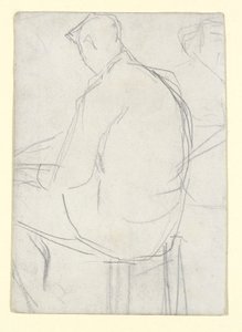 スツールに座る男 作： Georges Seurat