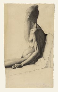 老人のヌード習作（ペール・バンヴィル） 作： Georges Seurat
