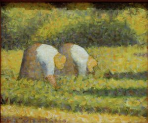 仕事で農民の女性 作： Georges Seurat