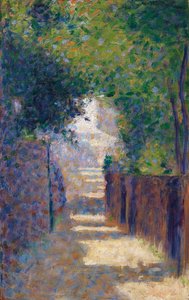 春のセントビンセント通り、1884年頃 作： Georges Seurat