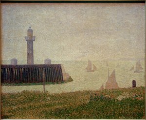 オンフルールの桟橋の上 作： Georges Seurat