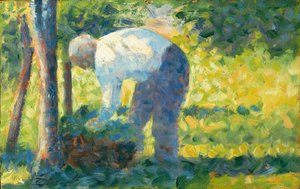 庭師、1882-83 作： Georges Seurat