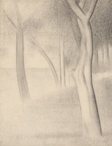 樹木（『ラ・グランド・ジャット』のための習作） 作： Georges Seurat