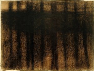 木の幹が水に映った（Baumstämme、sich…） 作： Georges Seurat