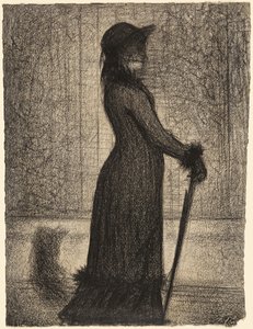散歩する女性 作： Georges Seurat