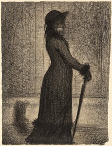 散歩する女性 作： Georges Seurat