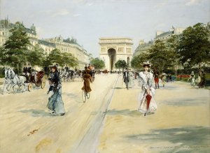 ブローニュの森のアベニュー。ブローニュ通り 作： Georges Stein