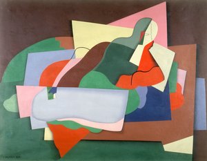リクライニングマン、1925年（油） 作： Georges Valmier