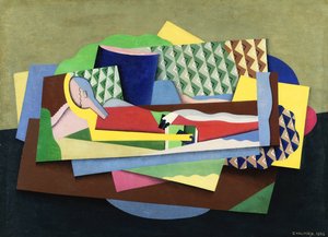 横たわる女;ファム・クーチー、1924 作： Georges Valmier