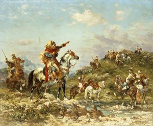 馬に乗ったアラブの戦士、 作： Georges Washington