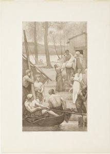 聖ジュヌヴィエーヴの司牧生活（左のパネル） 作： Georges William Thornley