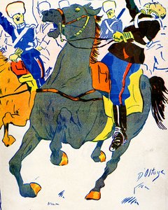 ブルガリア、戦争のために軍隊を動員、1908年。 作： Georges d 1878 1937 Ostoya