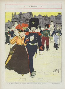 ブリュッセルで。ル・リールのイラスト 作： Georges d 1878 1937 Ostoya