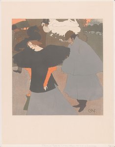 通りの女性に続いて紳士 L
