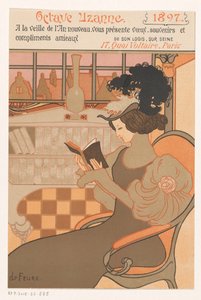 1897年のオクターブ・ウザンヌからの新年の挨拶 作： Georges de Feure