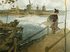 強風;風の強風 作： Georges de Feure