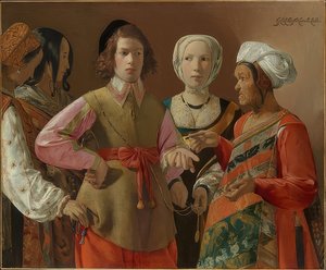 占い師。おそらく1630年代 作： Georges de La Tour