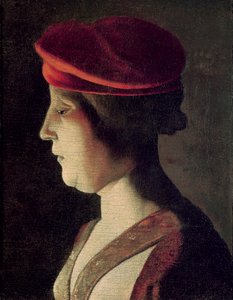 女性の頭 作： Georges de La Tour