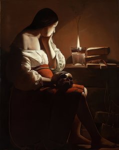 マリア・マグダーレンと煙る炎。 1638-40年頃
