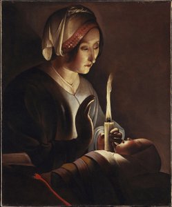 聖子とキリストの子、1645年-1650年 作： Georges de La Tour