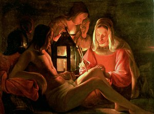 聖セバスチャンは聖女の世話をした 作： Georges de La Tour