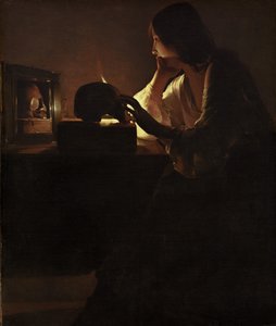 悔い改めるマグダレン 作： Georges de La Tour